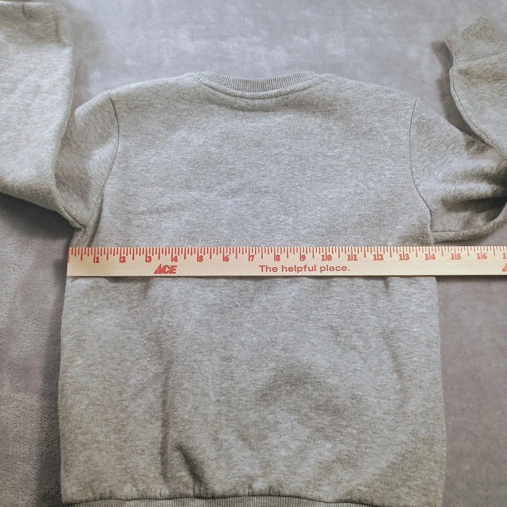 Converse Sweatshirt‎ Kids 7 Gray Fleece Pullover All Star Gator Graphic Top
